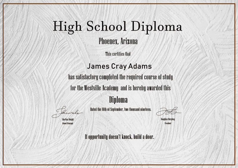 high school diploma psd