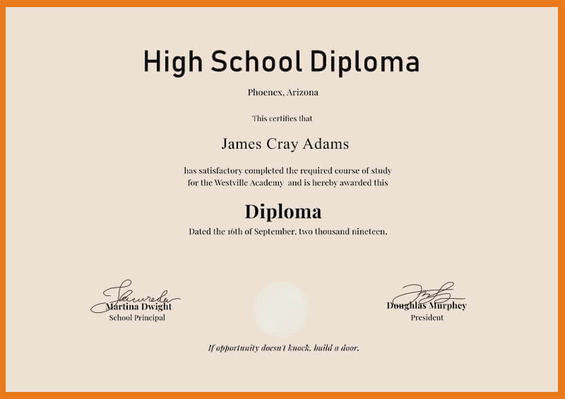 high school diploma templates for photoshop