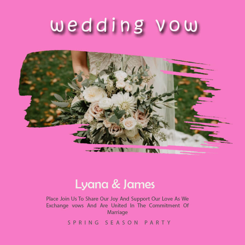 wedding vow customizable psd design templates
