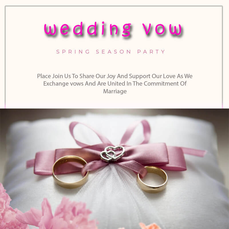 wedding vow example psd design