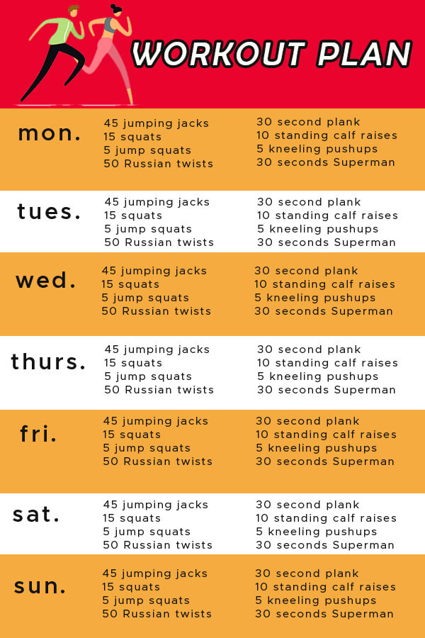 workout plan psd templates