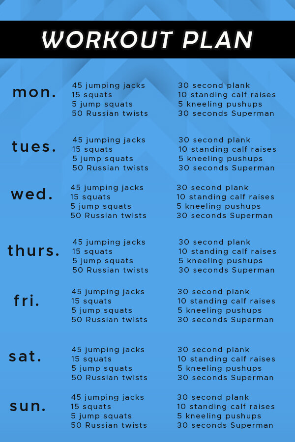 workout plan psd