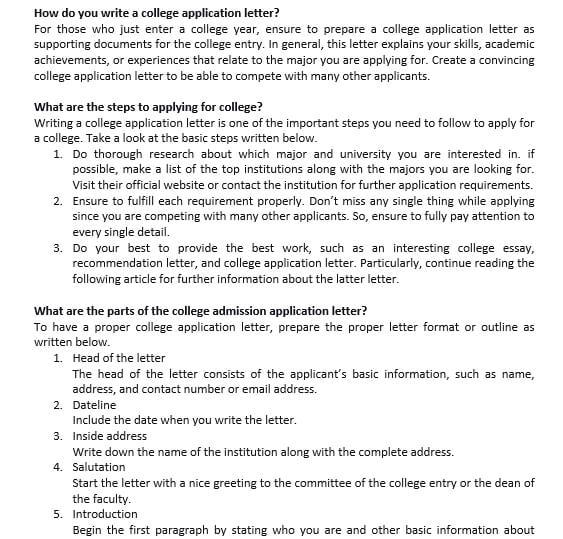 7 How to Write A Scholarship Application Letter